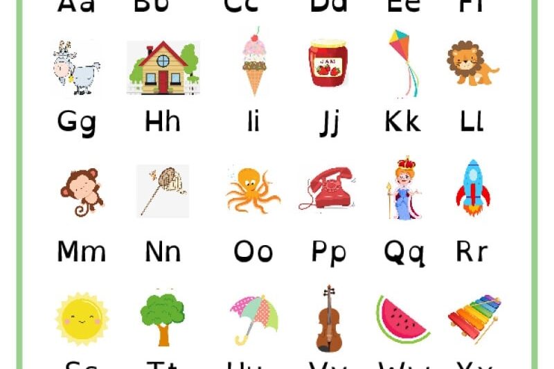 Free Printable Preschool Alphabet Chart