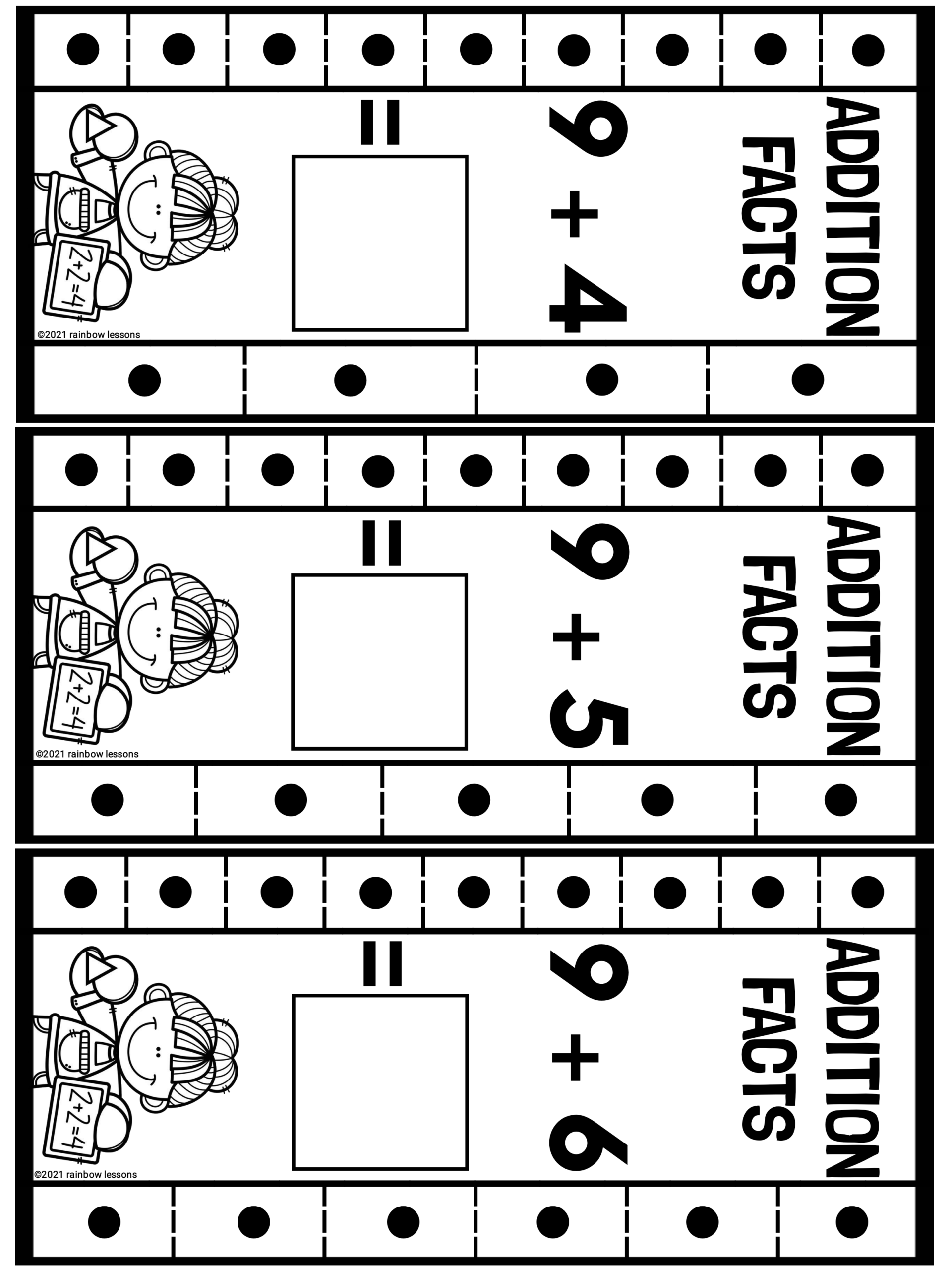 Math Facts Kindergarten Worksheets