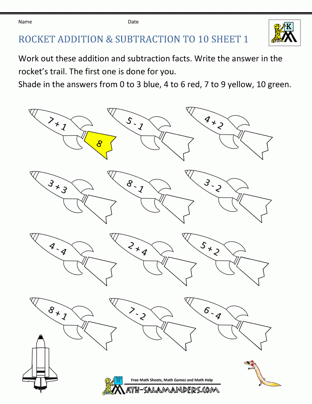 Addition Subtraction To 10 Coloring Sheets For Kindergarten Worksheets Library Addition Subtraction To 10 Coloring Sheets For Kindergarten Worksheets Library