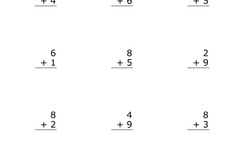 Simple Addition Math Worksheets
