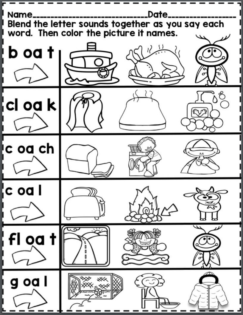 All About The Vowel Team OA Long Vowel Team Oa Worksheets