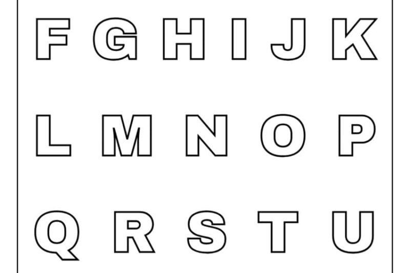 Printable Preschool Alphabet Coloring Pages