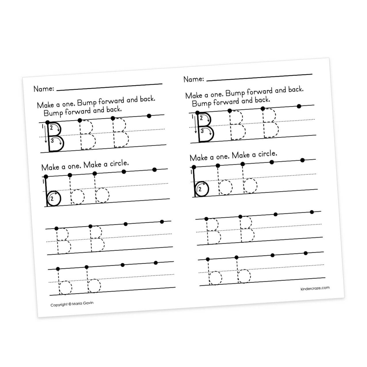 Alphabet Handwriting Practice Trace And Print Worksheets Kinder Craze
