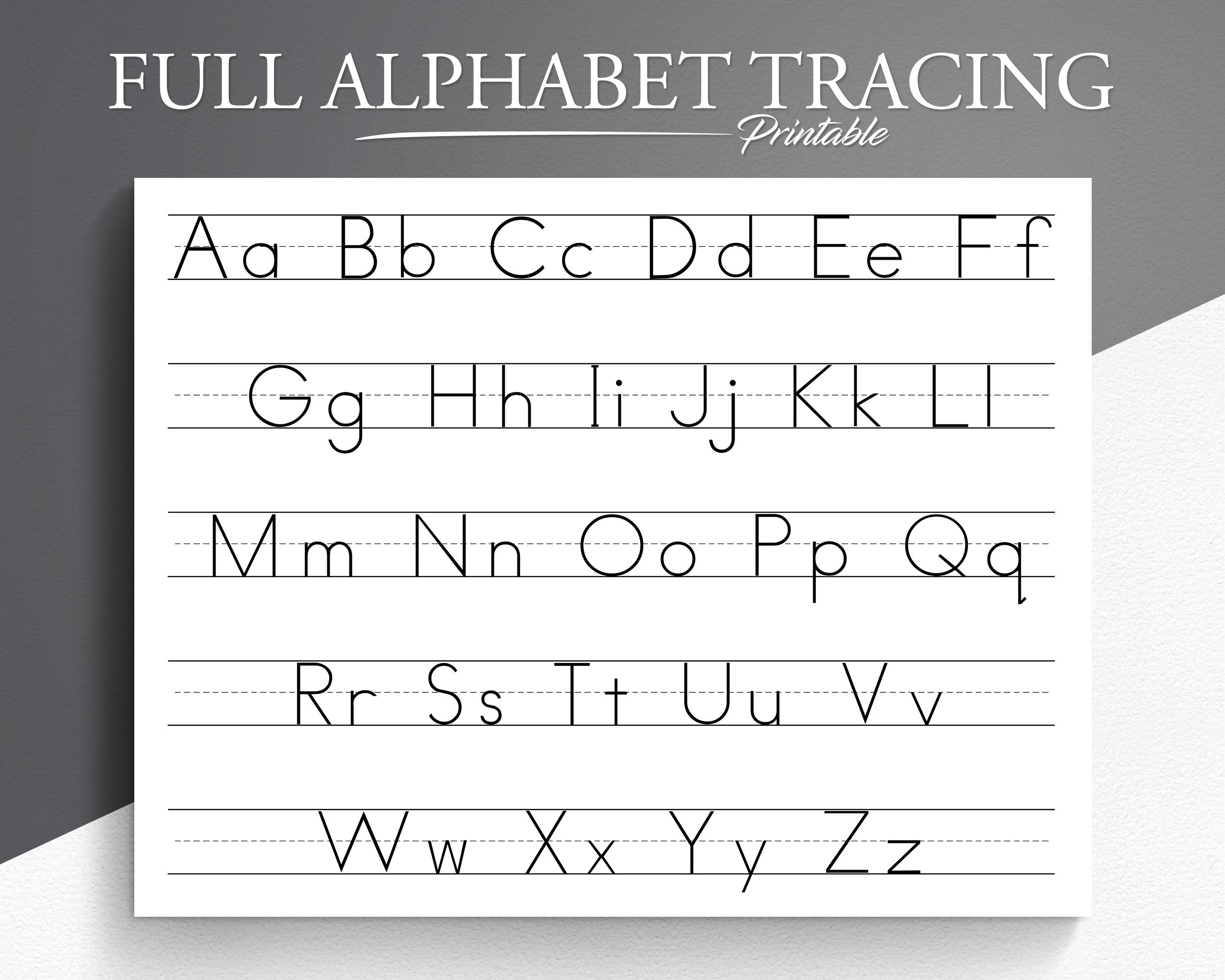 Alphabet Tracing Worksheet Printable Trace The Alphabet 