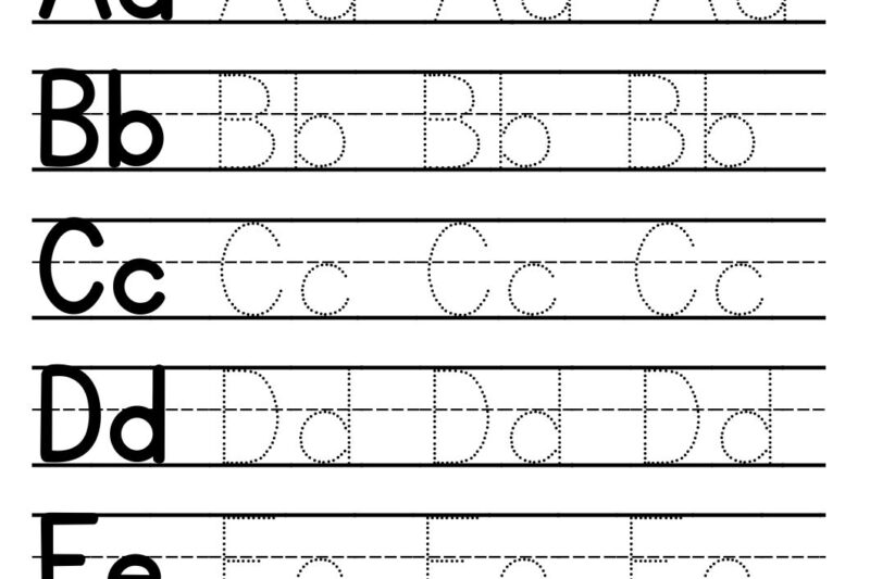 Full Alphabet Tracing Worksheets