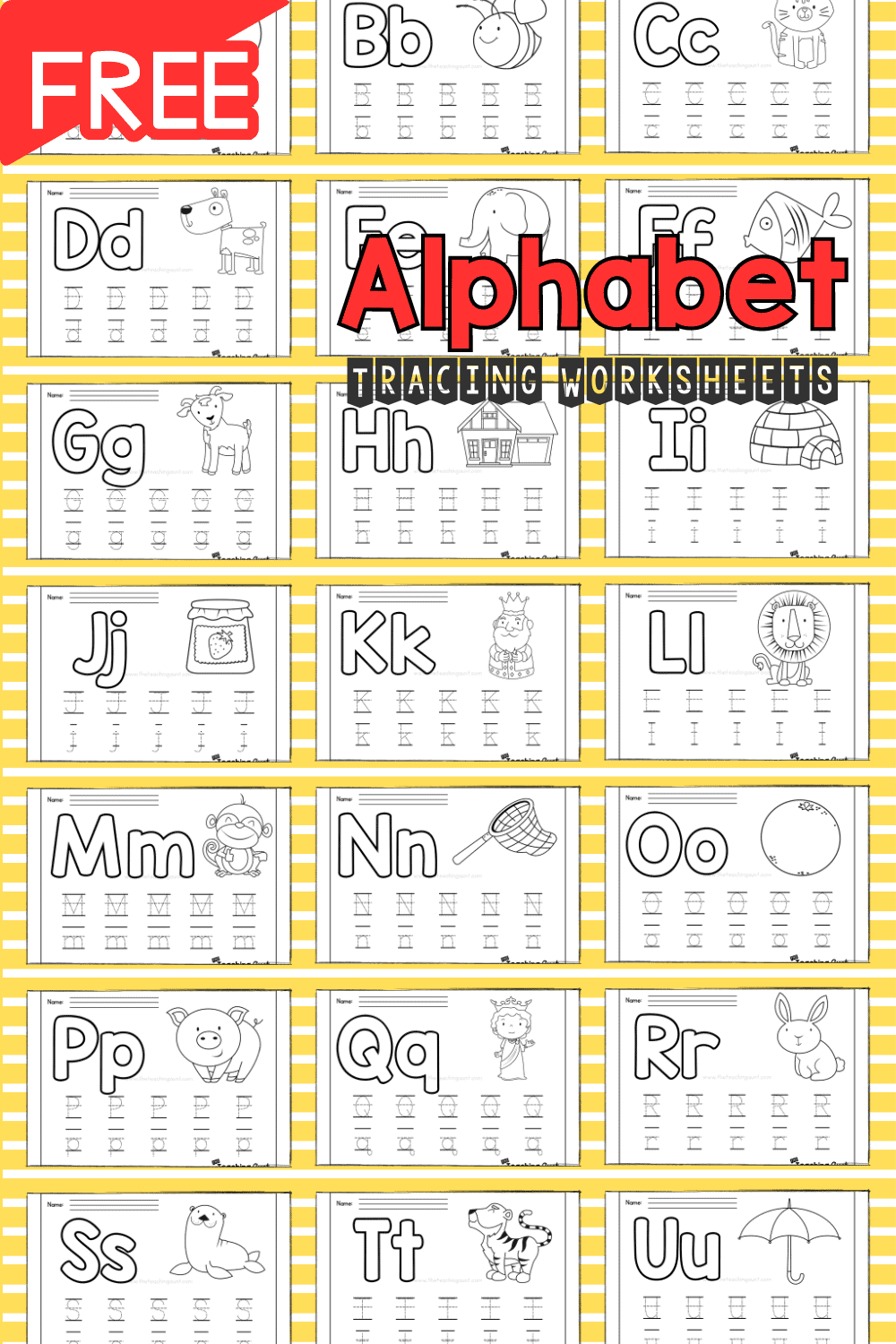 Letter Tracing Worksheets Free Printable