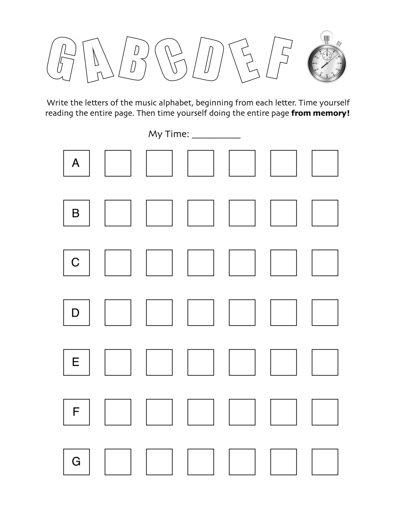 Alphabet Worksheet