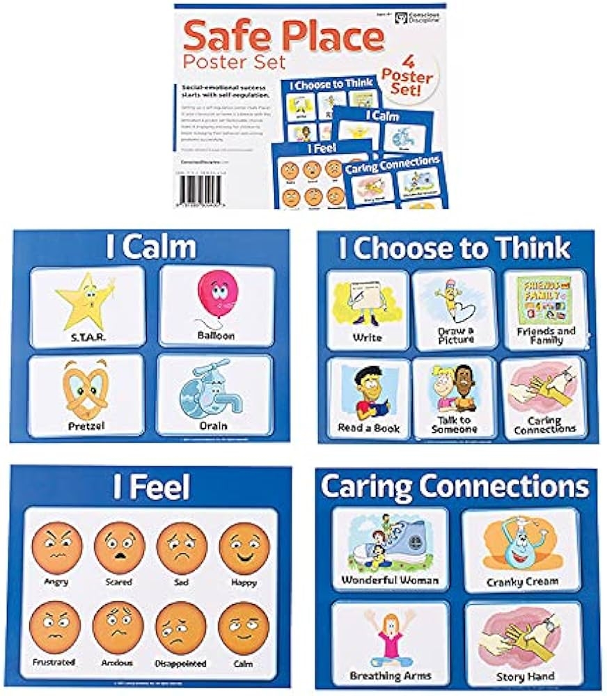 Amazon Conscious Discipline Safe Place Poster Set Office Products