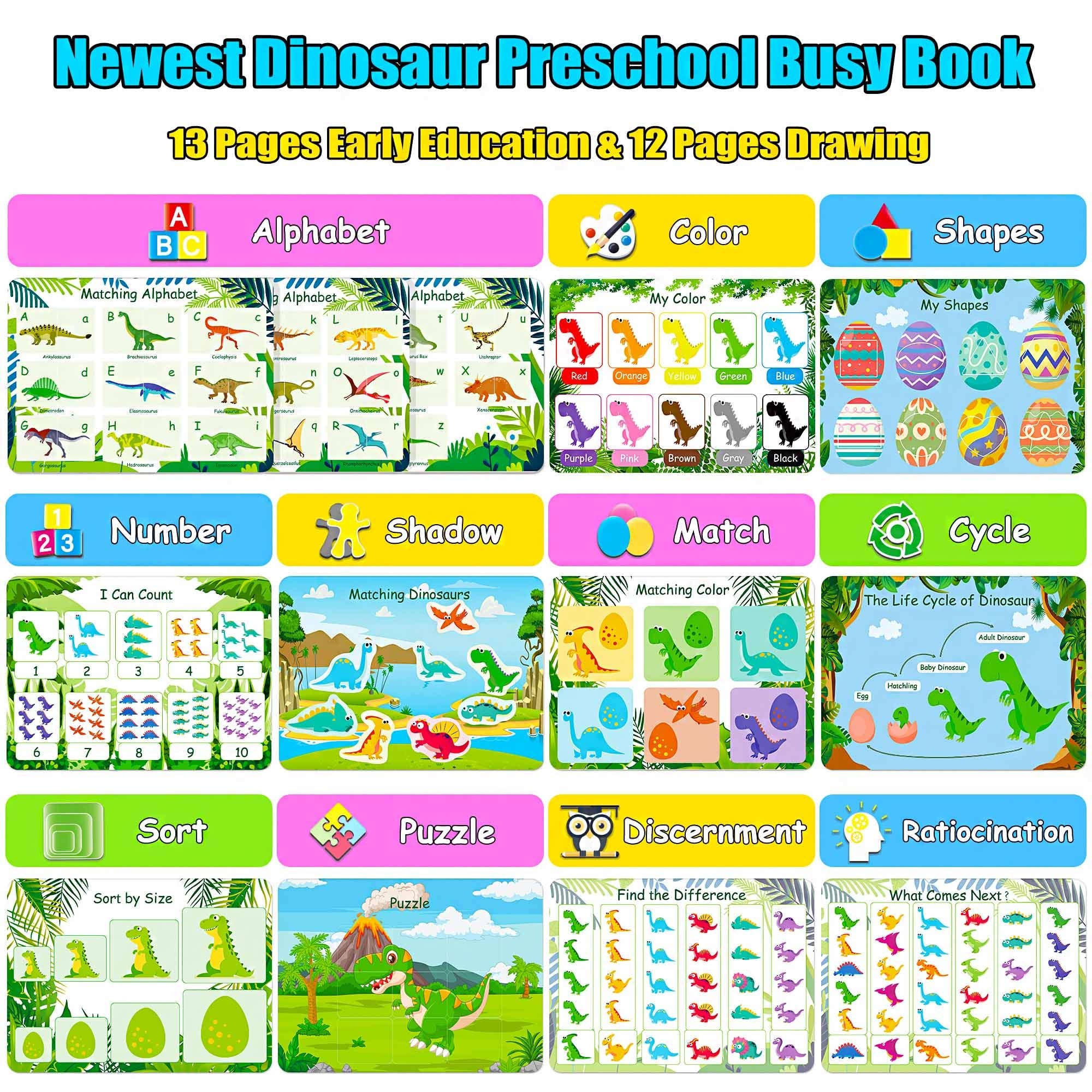 Amazon IGetooy Montessori Busy Book For Toddlers 1 3 