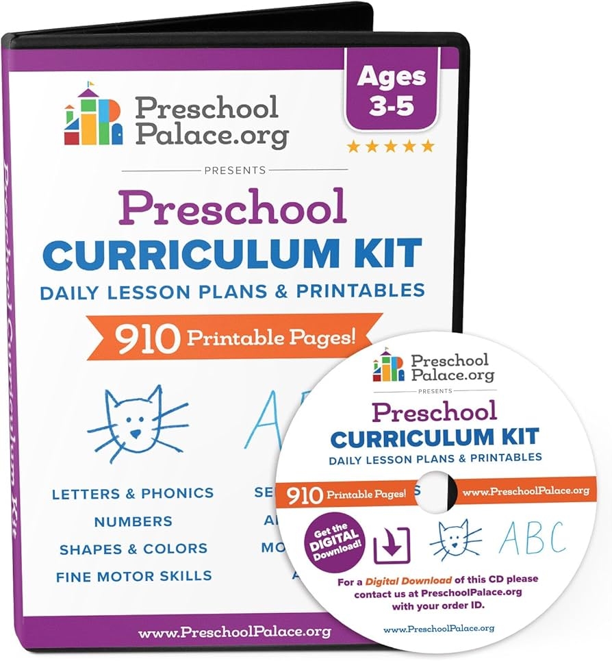 Amazon The Ultimate Preschool Curriculum Kit On CD Printable Workbooks Lesson Plans And Learning Activities For Preschoolers Pre K Kids And Toddlers Ages 3 5 DVD ROM Printing Required 