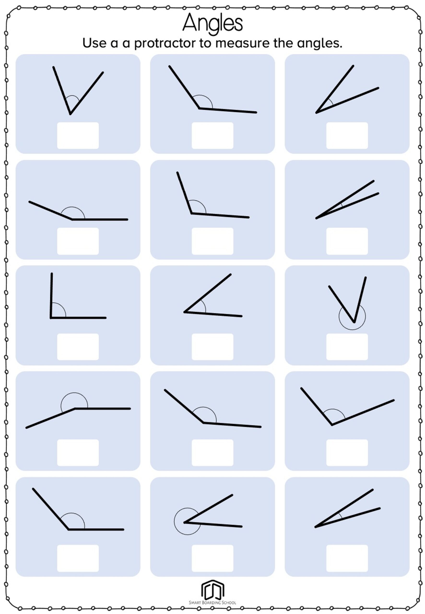 Free Printable Protractor Worksheets