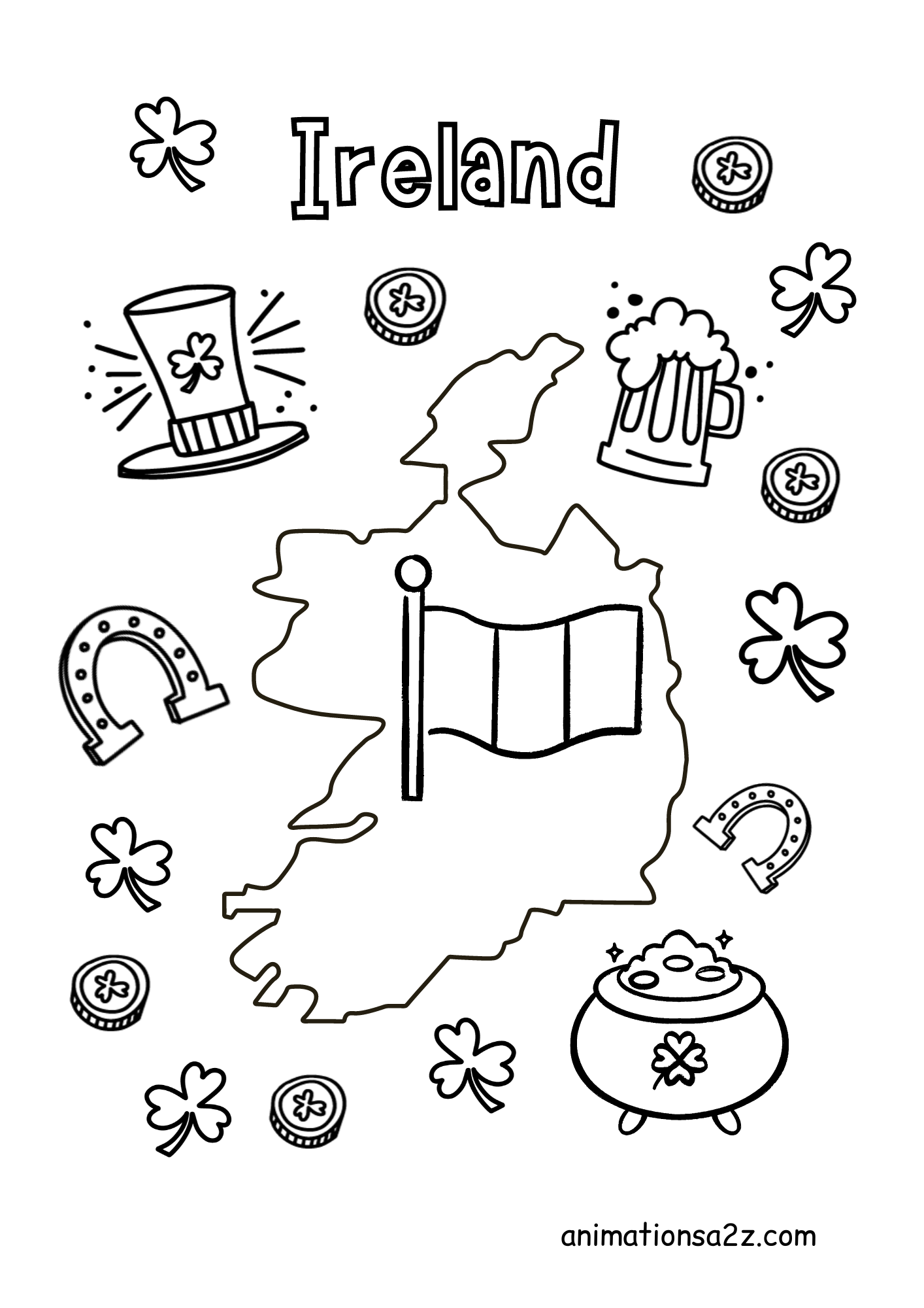 Animations A2z Ireland Map Printable