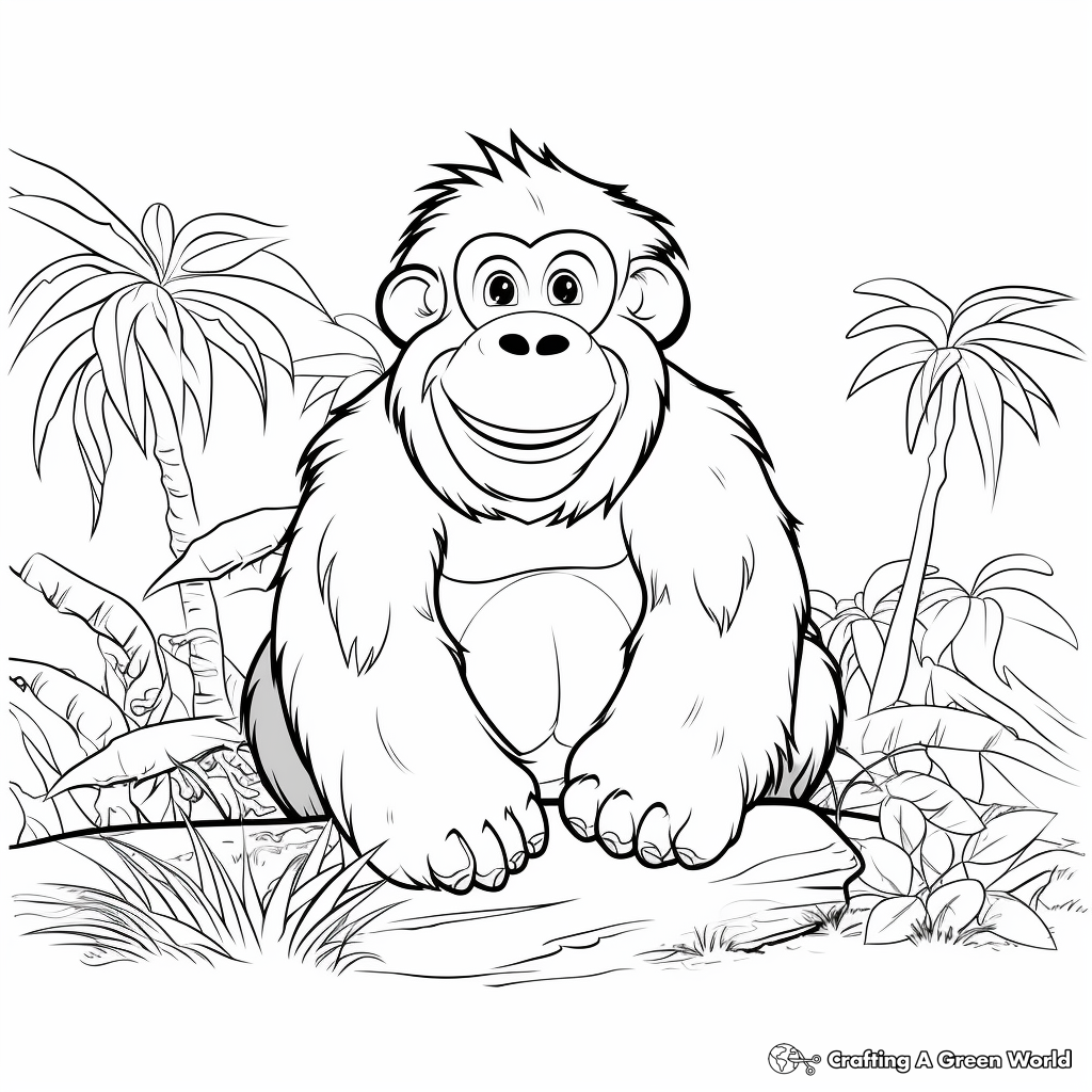 Ape Coloring Pages Free U0026 Printable 