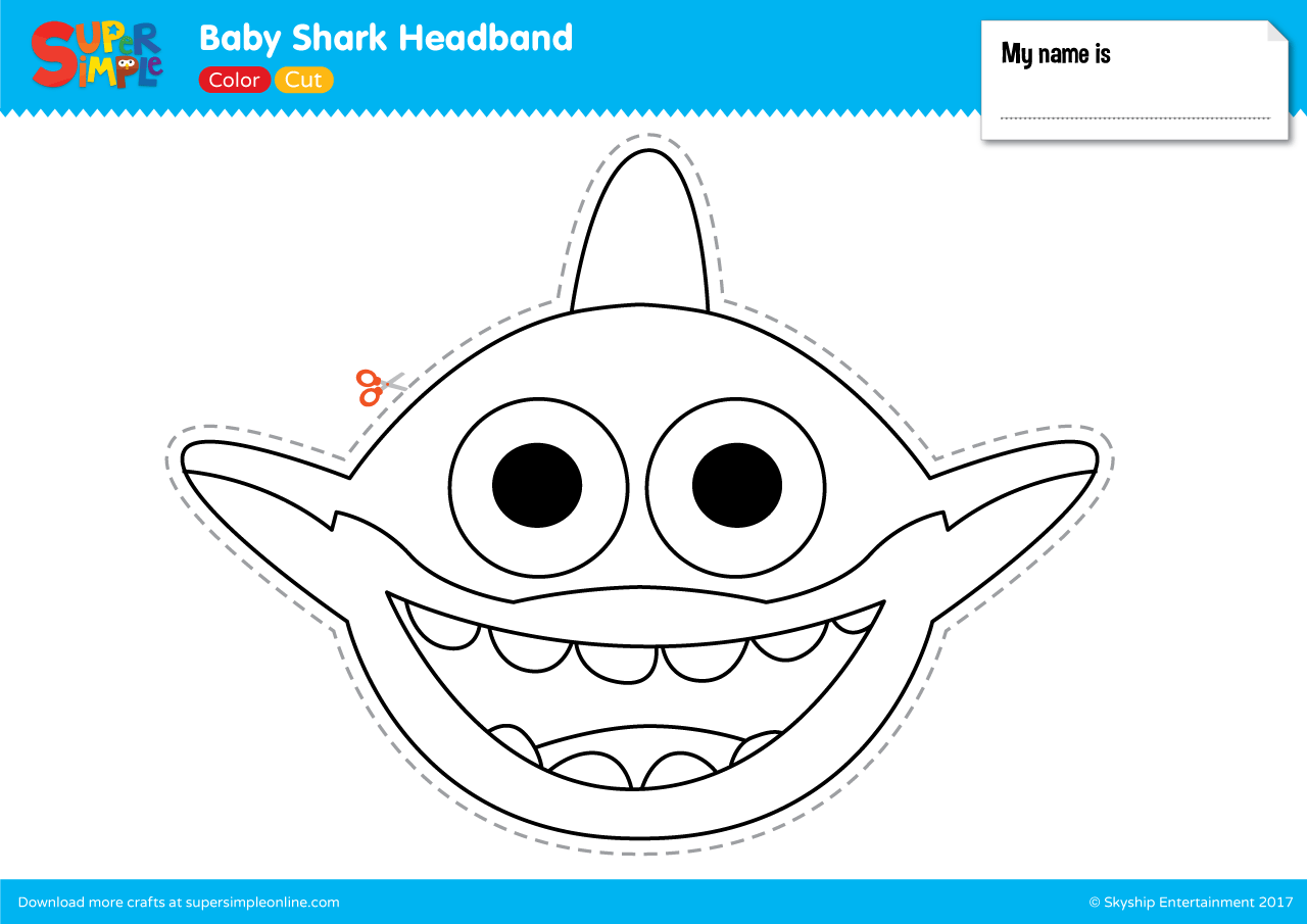 Baby Shark Headband Super Simple Baby Shark Headband Super Simple