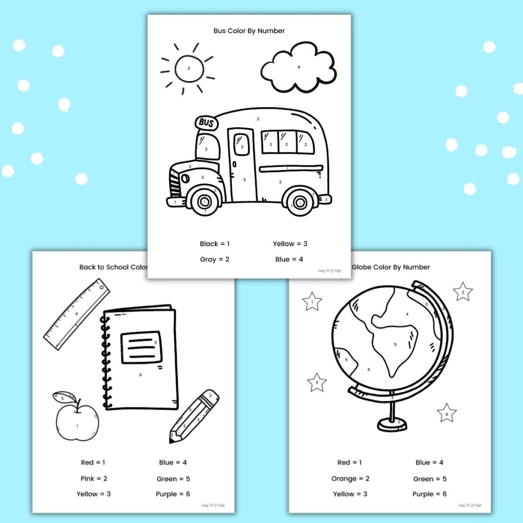Preschool Color By Number Free Printables Preschool Color By Number Free Printables