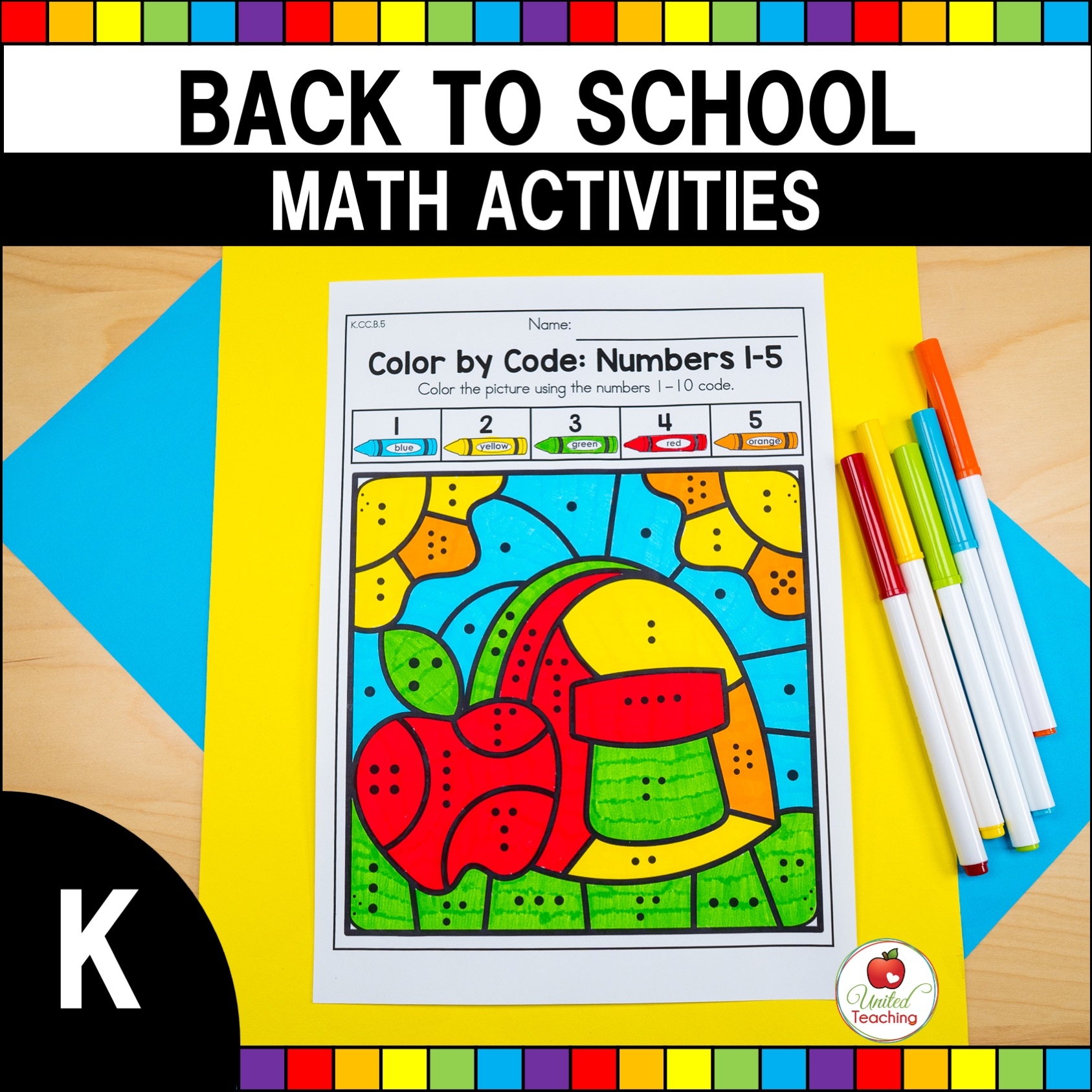 Back To School Math Worksheets Kindergarten United Teaching