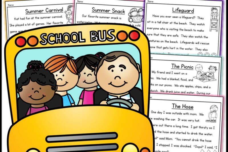Reading Comprehension Worksheet Back To School