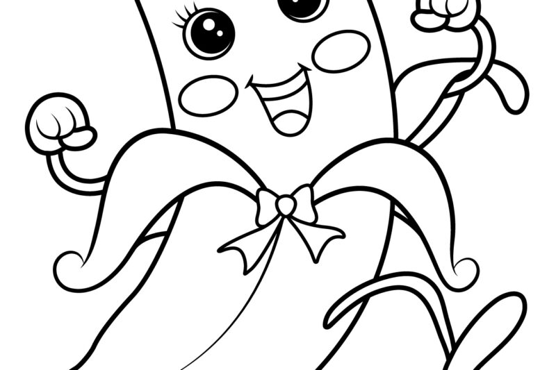 Printable Banana Coloring Pages For Preschoolers