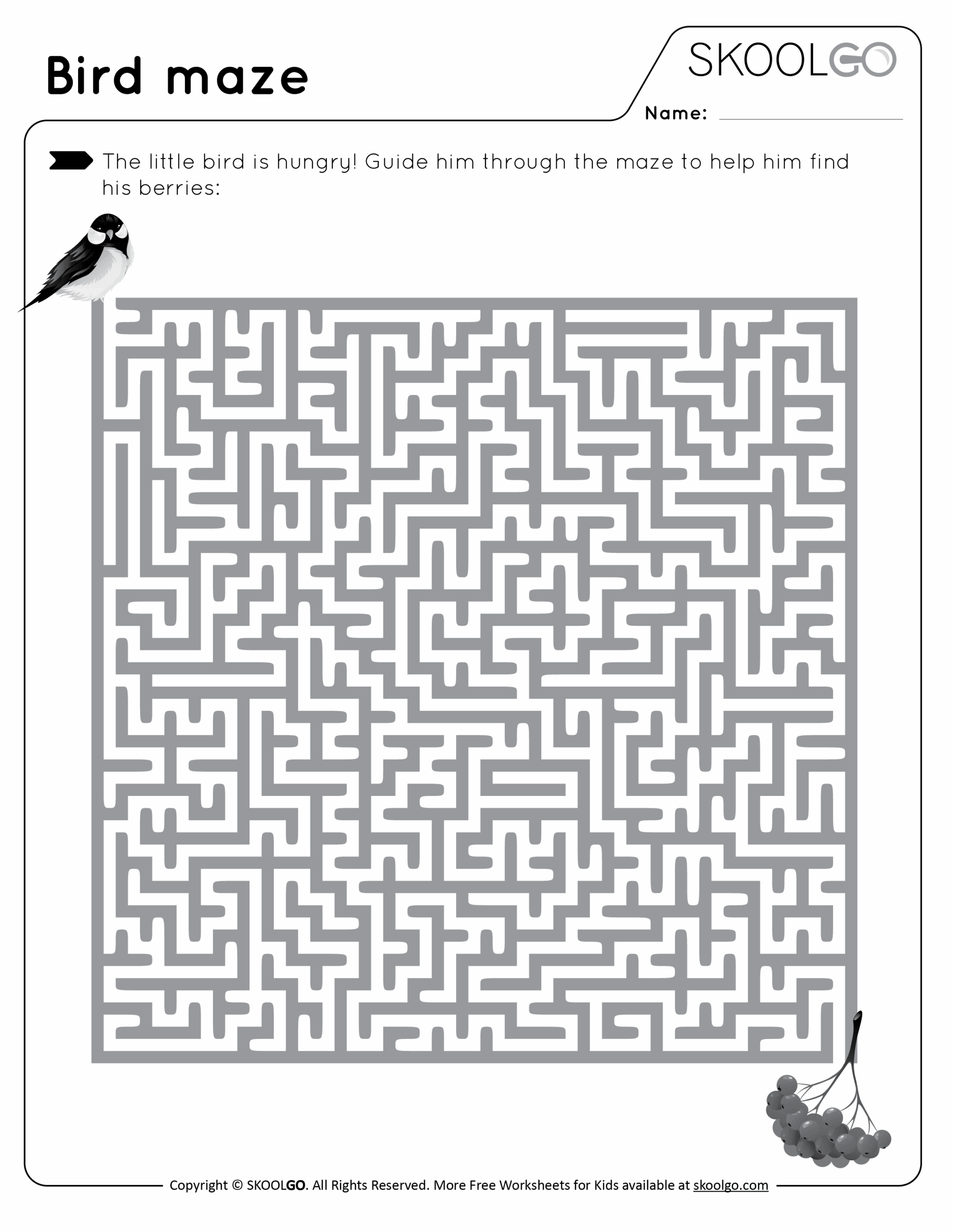 Maze Directions Worksheet
