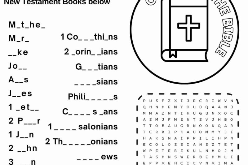 Free Printable New Testament Worksheets