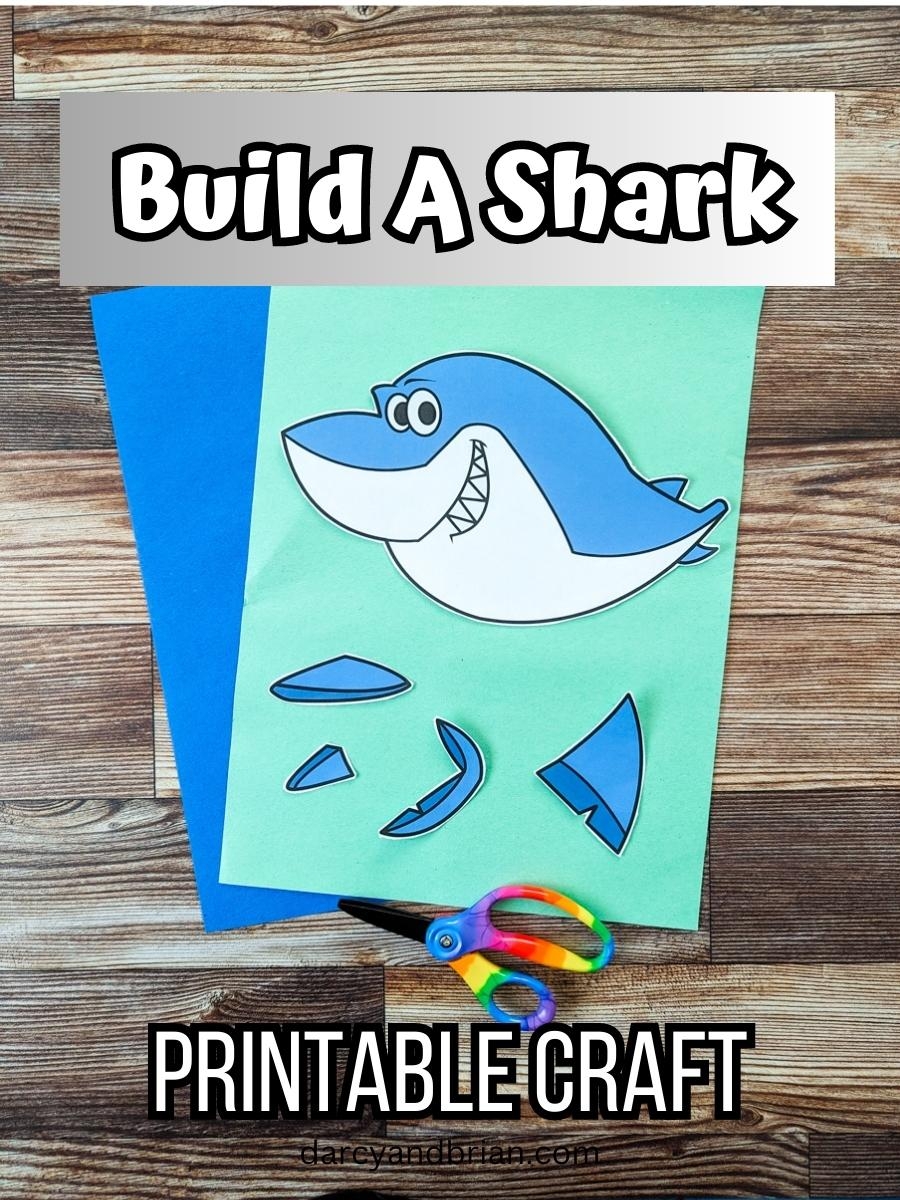 Build A Shark Printable Engaging Fine Motor Skills Craft Build A Shark Printable Engaging Fine Motor Skills Craft