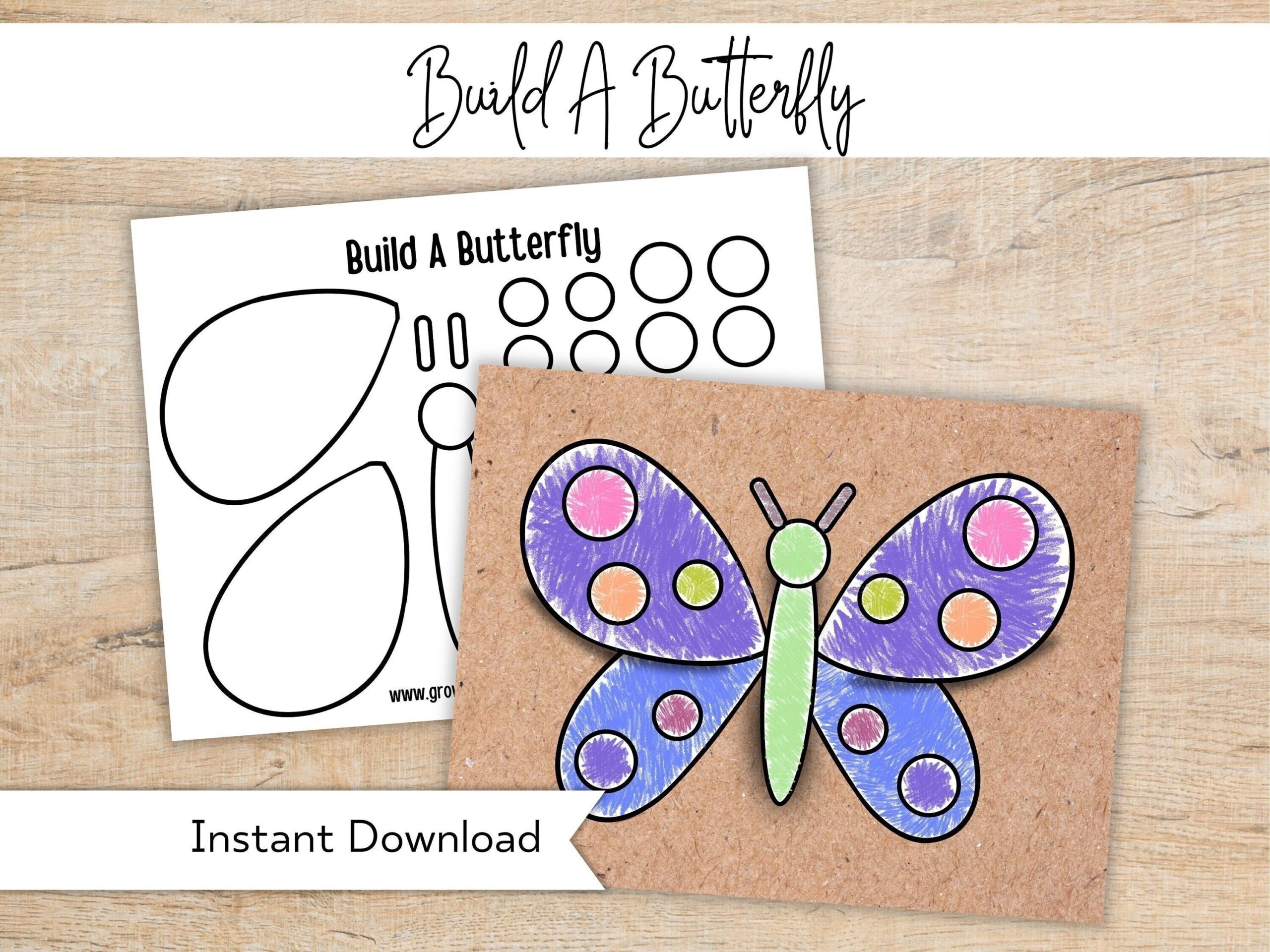 Buy Butterfly Printable Craft Build A Butterfly Spring Activity For Kids Preschool Spring Printable Preschool Activity Center Online In India Etsy