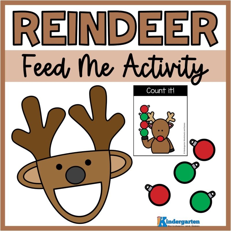 Christmas Math Game Feed The Reindeer For Preschoolers Freebie 