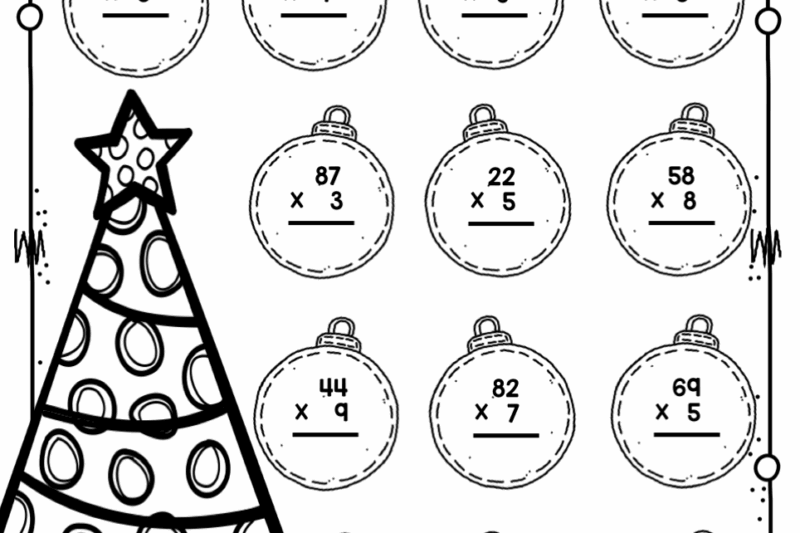 Math Worksheets For Christmas