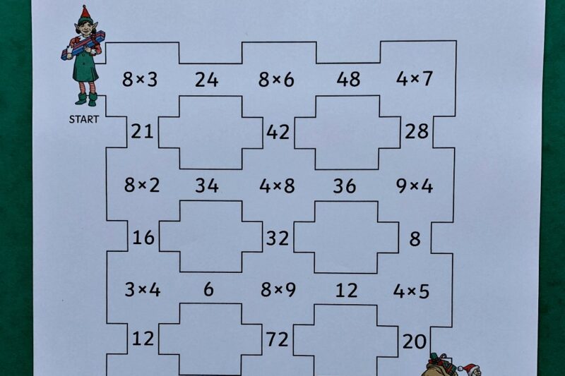 Multiplication Maze Worksheets Twinkl
