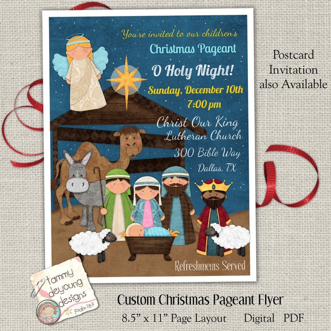Christmas Pageant Flyer Religious Christmas Invitation Printable Church Nativity Program Kids Christmas Play Announcement Childrens Etsy Christmas Pageant Flyer Religious Christmas Invitation Printable Church Nativity Program Kids Christmas Play Announcement Childrens Etsy