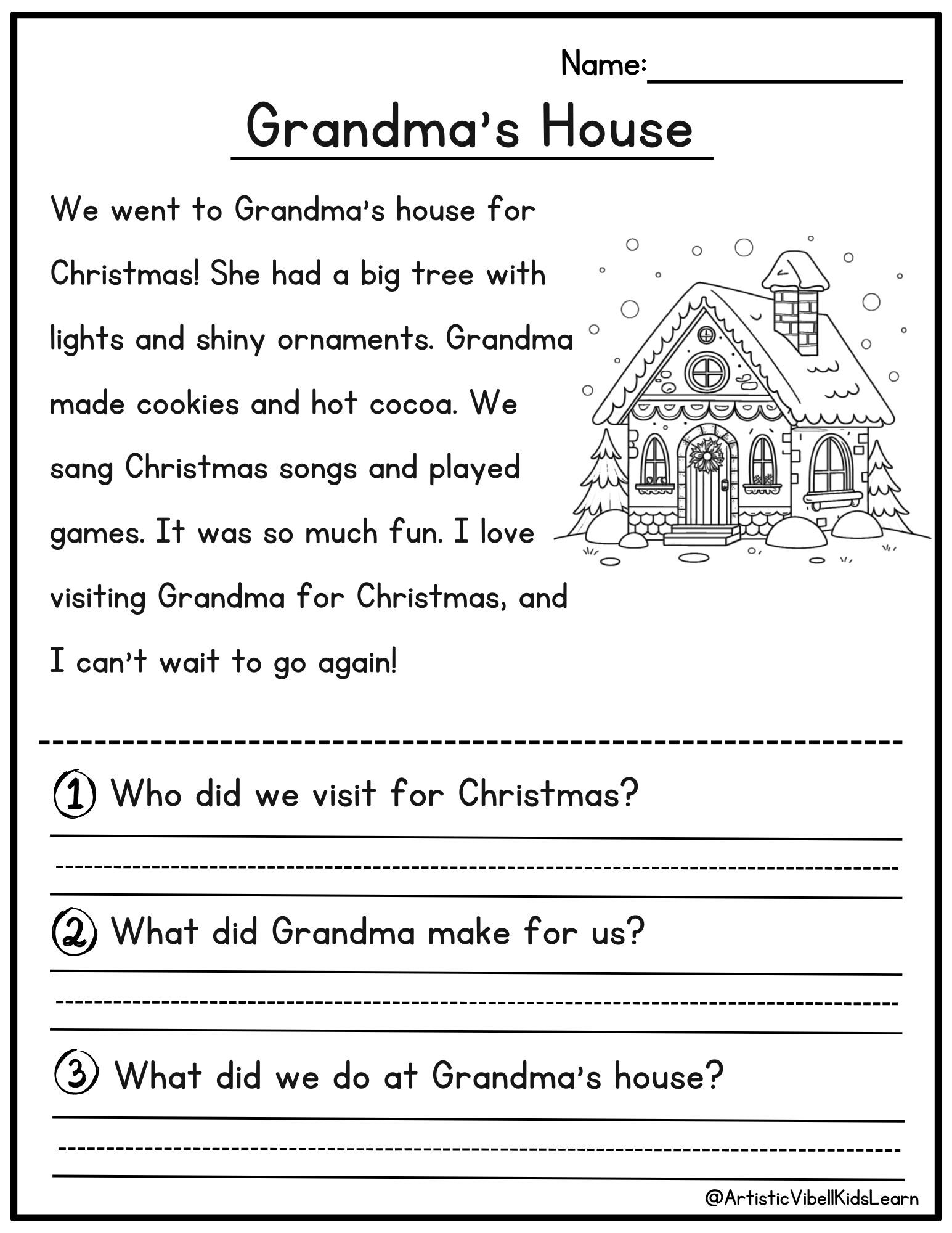 Kindergarten Christmas Reading Comprehension Worksheets Kindergarten Christmas Reading Comprehension Worksheets