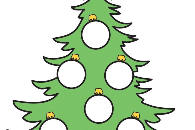 Printable Christmas Tree For Preschoolers