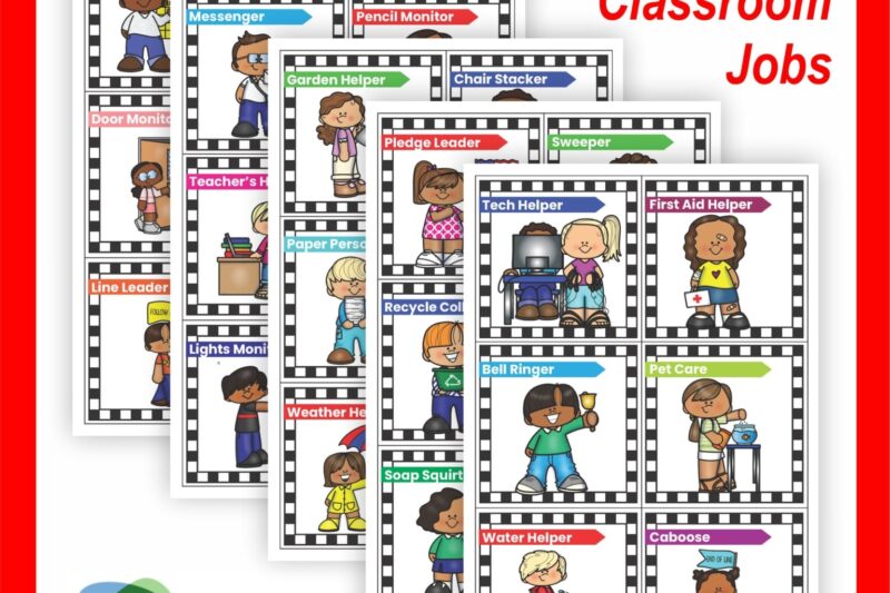 Preschool Classroom Helper Labels Free Printable