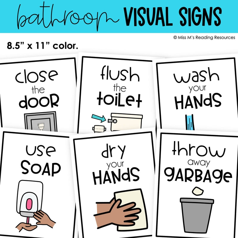 Printable Bathroom Signs For Preschool