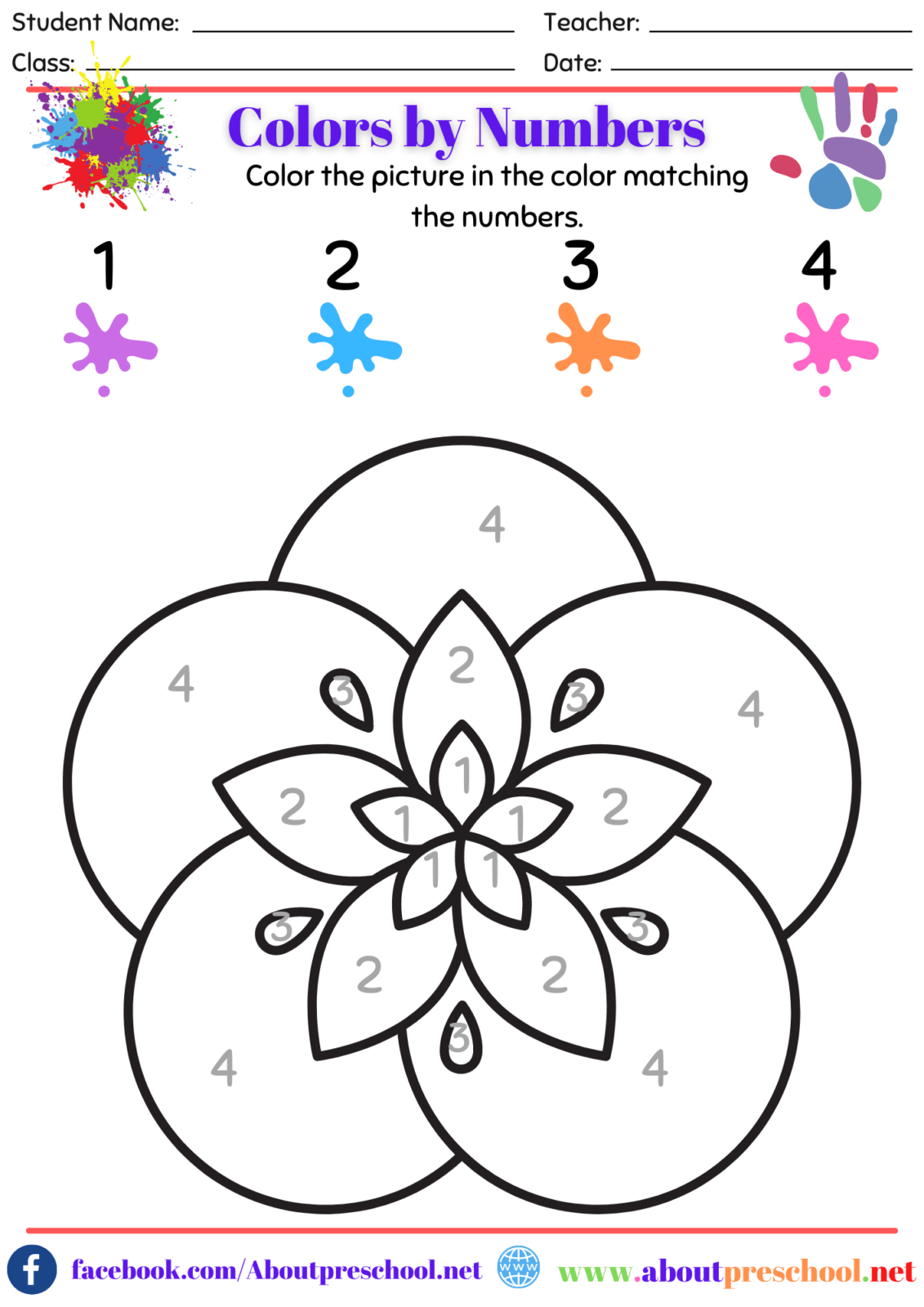Color By Number Free Printables Archives About Preschool Color By Number Free Printables Archives About Preschool