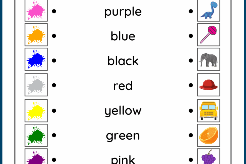 Free Printable Worksheets Colors