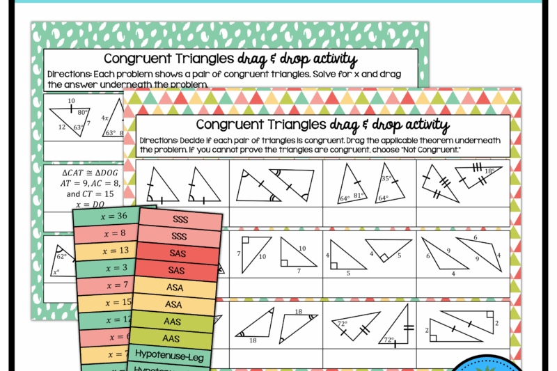 Triangle Congruence Maze Worksheet