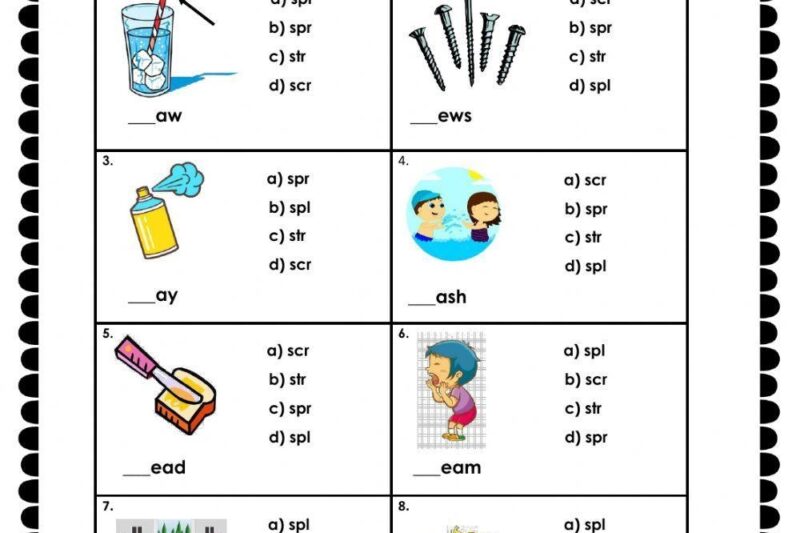Free Printable Three Letter Blends Worksheets