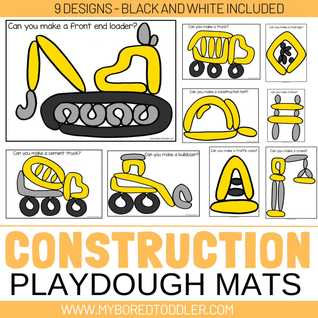 Construction Playdough Mats For Toddlers FREE PRINTABLE My Bored Toddler