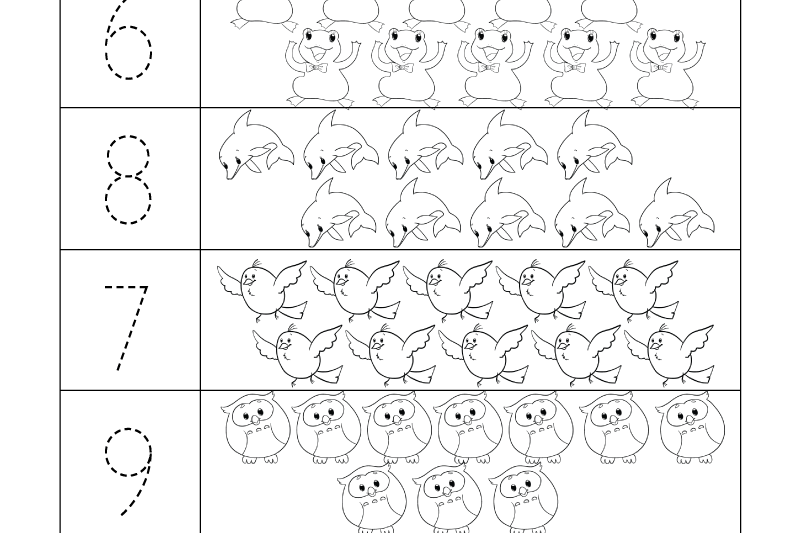 Kindergarten Counting Worksheets Free