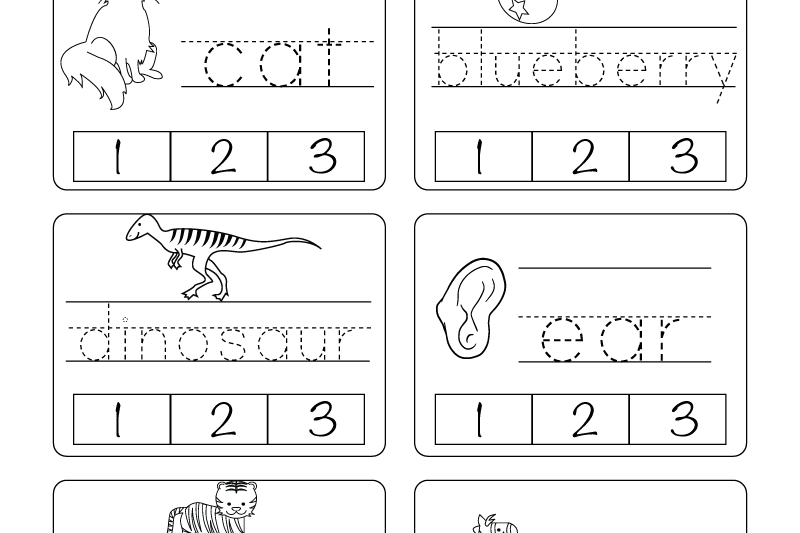 Syllable Worksheets For Kindergarten Printable