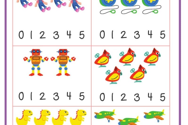 Printable Kindergarten Worksheets 0-5