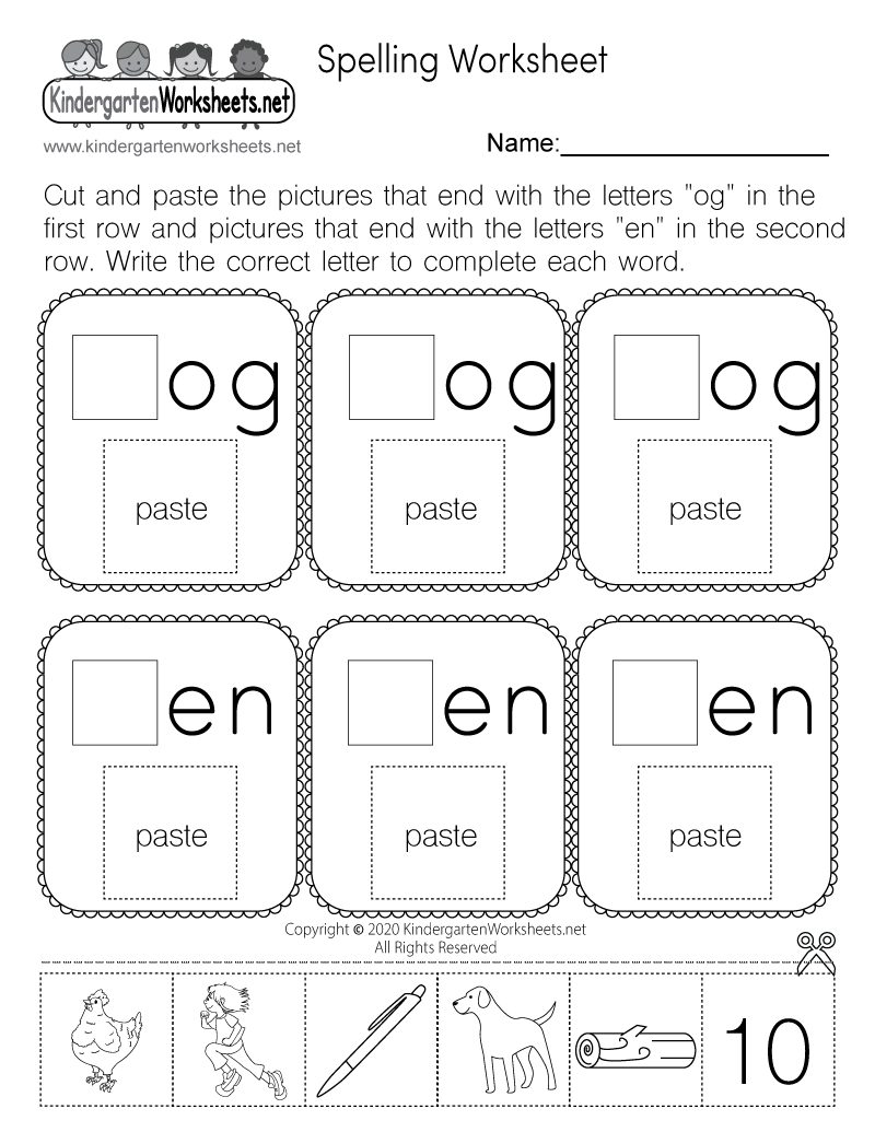Free Printable Spelling And Vocabulary Worksheets