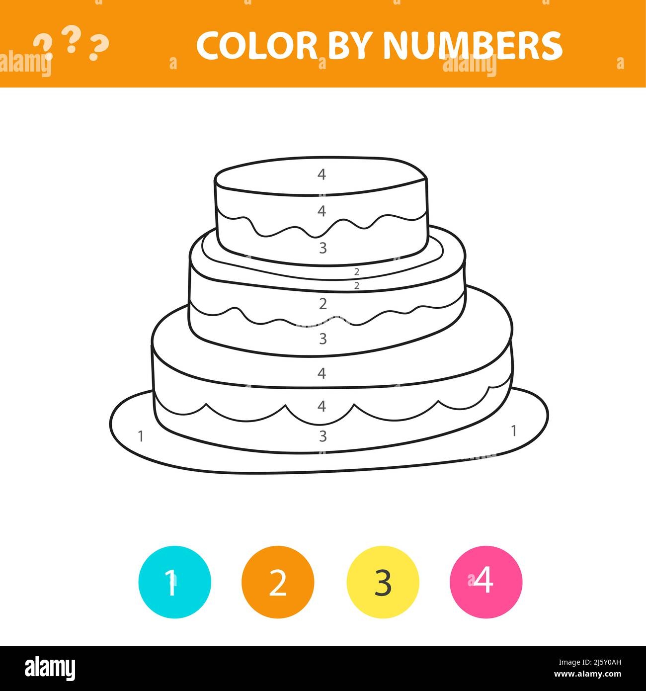Cute Cartoon Cake Color By Numbers Coloring Page For Preschoolers Educational Math Game For Kids Printable Worksheet Stock Vector Image U0026 Art Alamy Cute Cartoon Cake Color By Numbers Coloring Page For Preschoolers Educational Math Game For Kids Printable Worksheet Stock Vector Image U0026 Art Alamy
