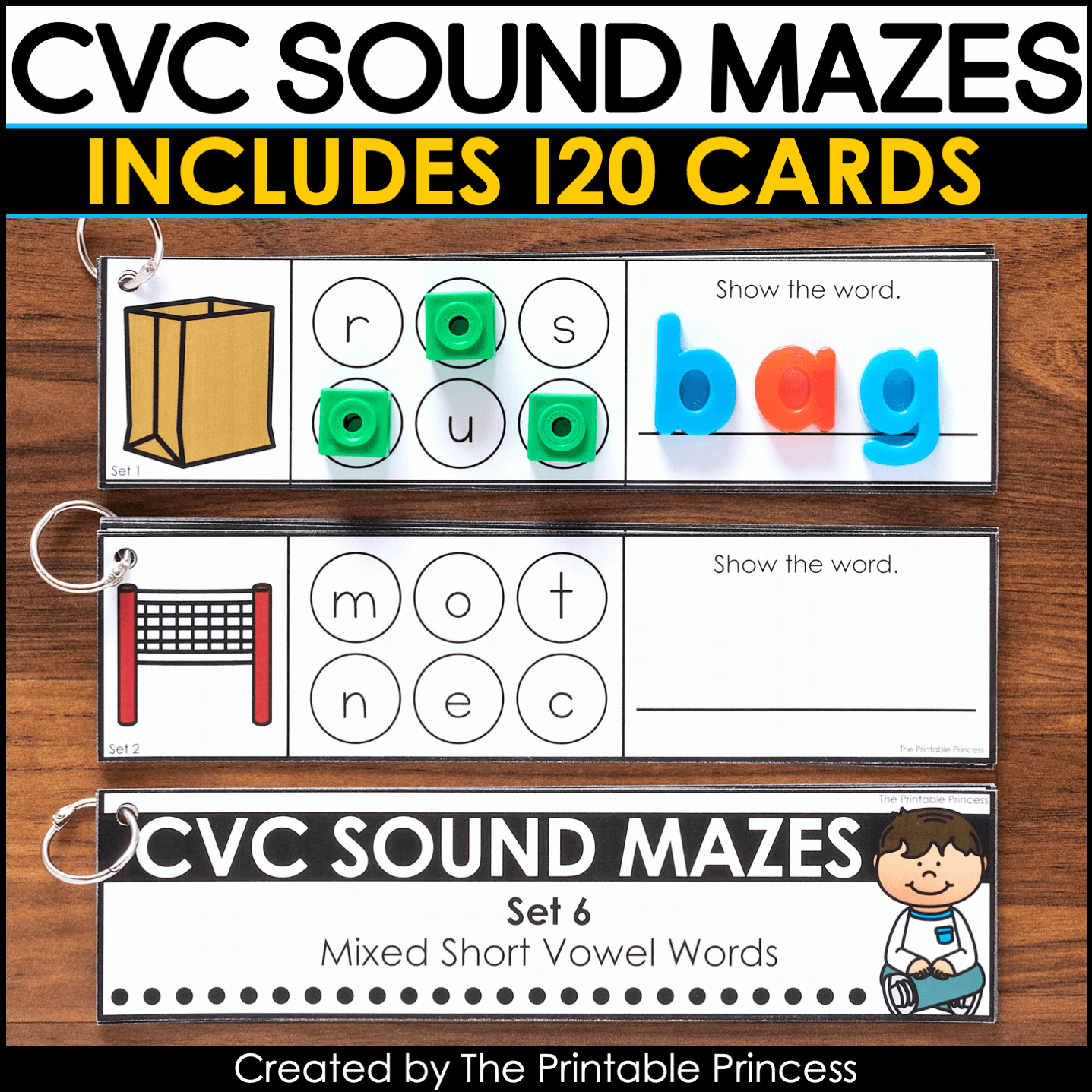CVC Activities CVC Sounds Mazes The Printable Princess