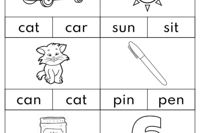 Worksheets On Cvc Words For Kindergarten