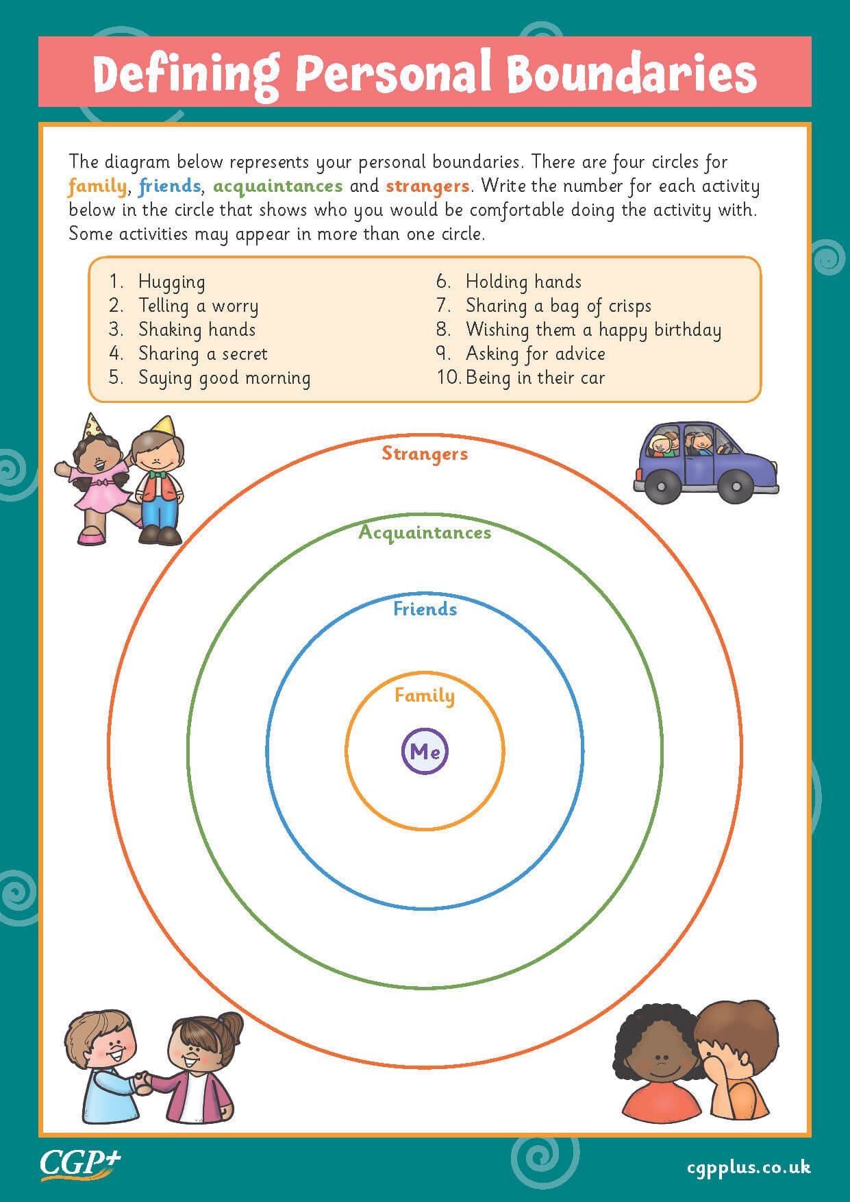 Defining Personal Boundaries Years 3 4 CGP Plus Worksheets 