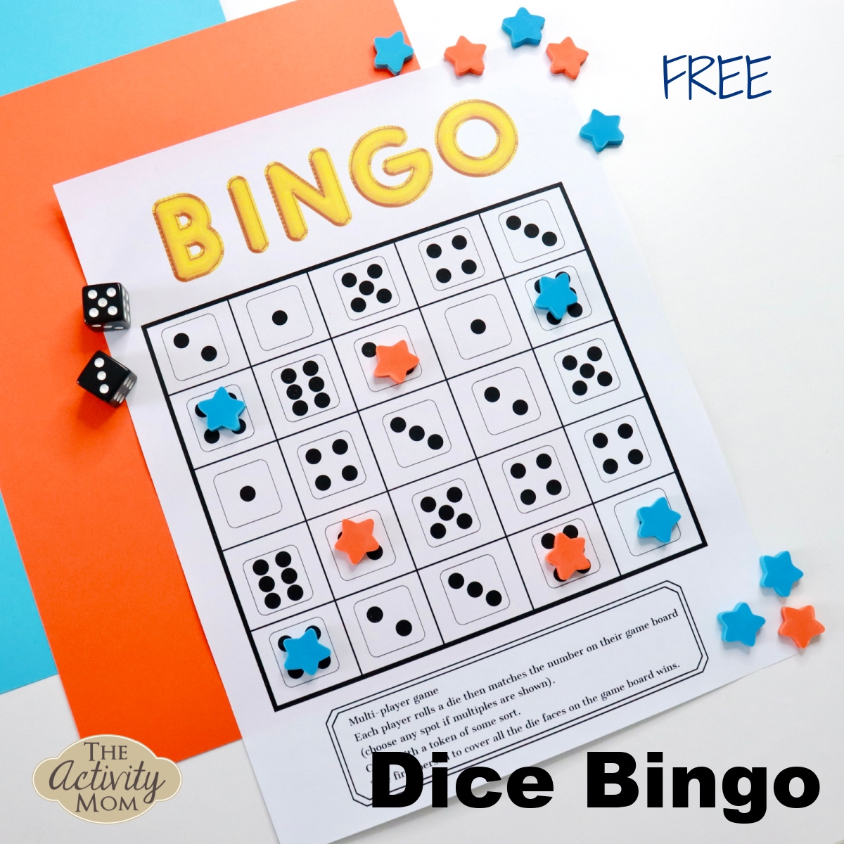 Dice Bingo Game For Kids The Activity Mom