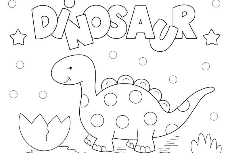 Preschool Printable Dinosaur Coloring Pages