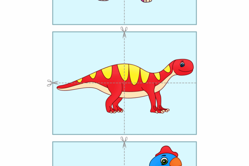 Preschool Dinosaur Puzzle Printable